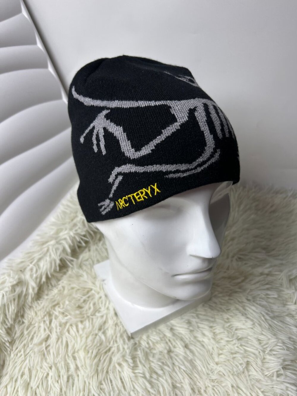 Arc'teryx Bird Logo Beanie Hat Grey Winter Knit Cap Unisex Outdoor Hiking Ski St